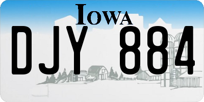 IA license plate DJY884