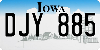 IA license plate DJY885