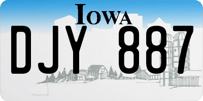 IA license plate DJY887