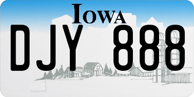 IA license plate DJY888