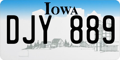IA license plate DJY889