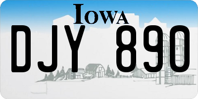 IA license plate DJY890