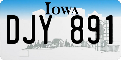 IA license plate DJY891