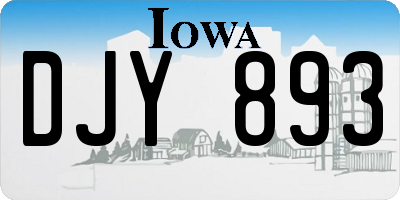 IA license plate DJY893