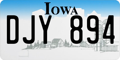 IA license plate DJY894