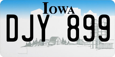 IA license plate DJY899
