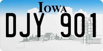 IA license plate DJY901