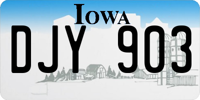 IA license plate DJY903