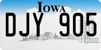 IA license plate DJY905
