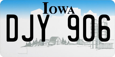 IA license plate DJY906