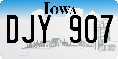 IA license plate DJY907