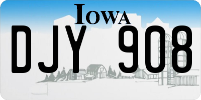 IA license plate DJY908