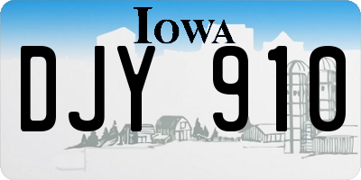 IA license plate DJY910