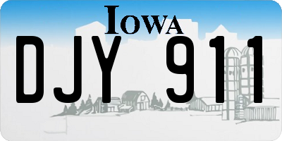 IA license plate DJY911