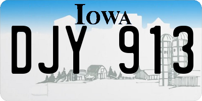 IA license plate DJY913