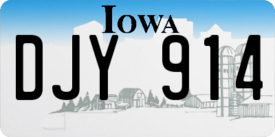 IA license plate DJY914
