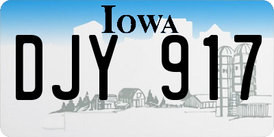 IA license plate DJY917