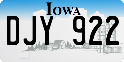 IA license plate DJY922