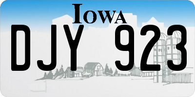 IA license plate DJY923