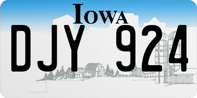 IA license plate DJY924