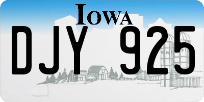 IA license plate DJY925