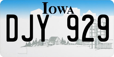 IA license plate DJY929