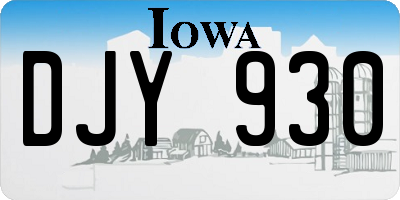 IA license plate DJY930