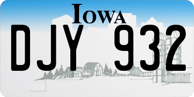 IA license plate DJY932