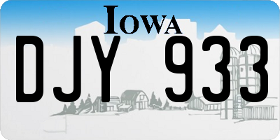 IA license plate DJY933
