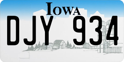 IA license plate DJY934