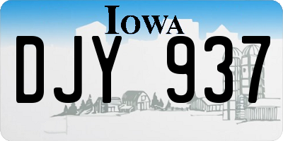 IA license plate DJY937