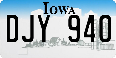 IA license plate DJY940