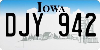 IA license plate DJY942