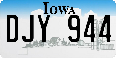 IA license plate DJY944