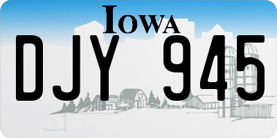 IA license plate DJY945