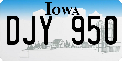 IA license plate DJY950