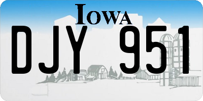 IA license plate DJY951