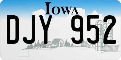 IA license plate DJY952