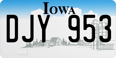 IA license plate DJY953