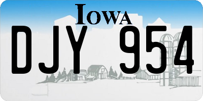 IA license plate DJY954