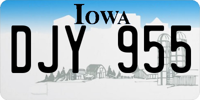 IA license plate DJY955