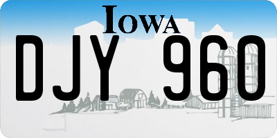 IA license plate DJY960