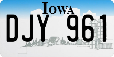 IA license plate DJY961