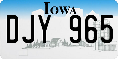 IA license plate DJY965