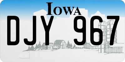IA license plate DJY967