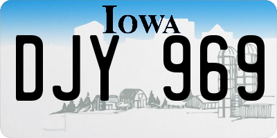 IA license plate DJY969