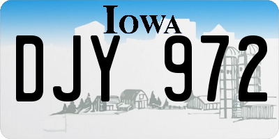 IA license plate DJY972