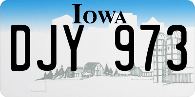 IA license plate DJY973