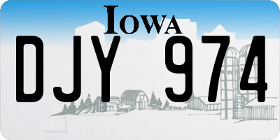 IA license plate DJY974