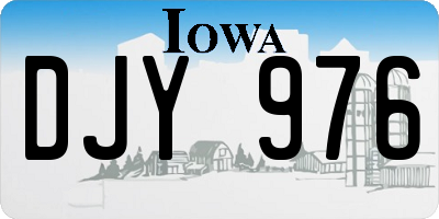 IA license plate DJY976
